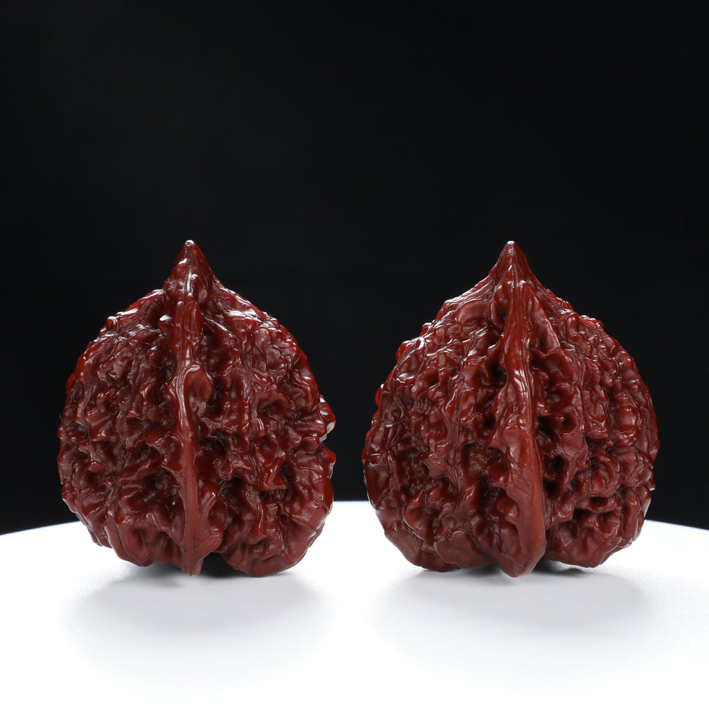 "Qilin Scale Pattern" Imperial Machine-Polished Qilin Guanmao Wenwan Walnuts Pair | Size:43L*43W*48H | UPI:UR-00001