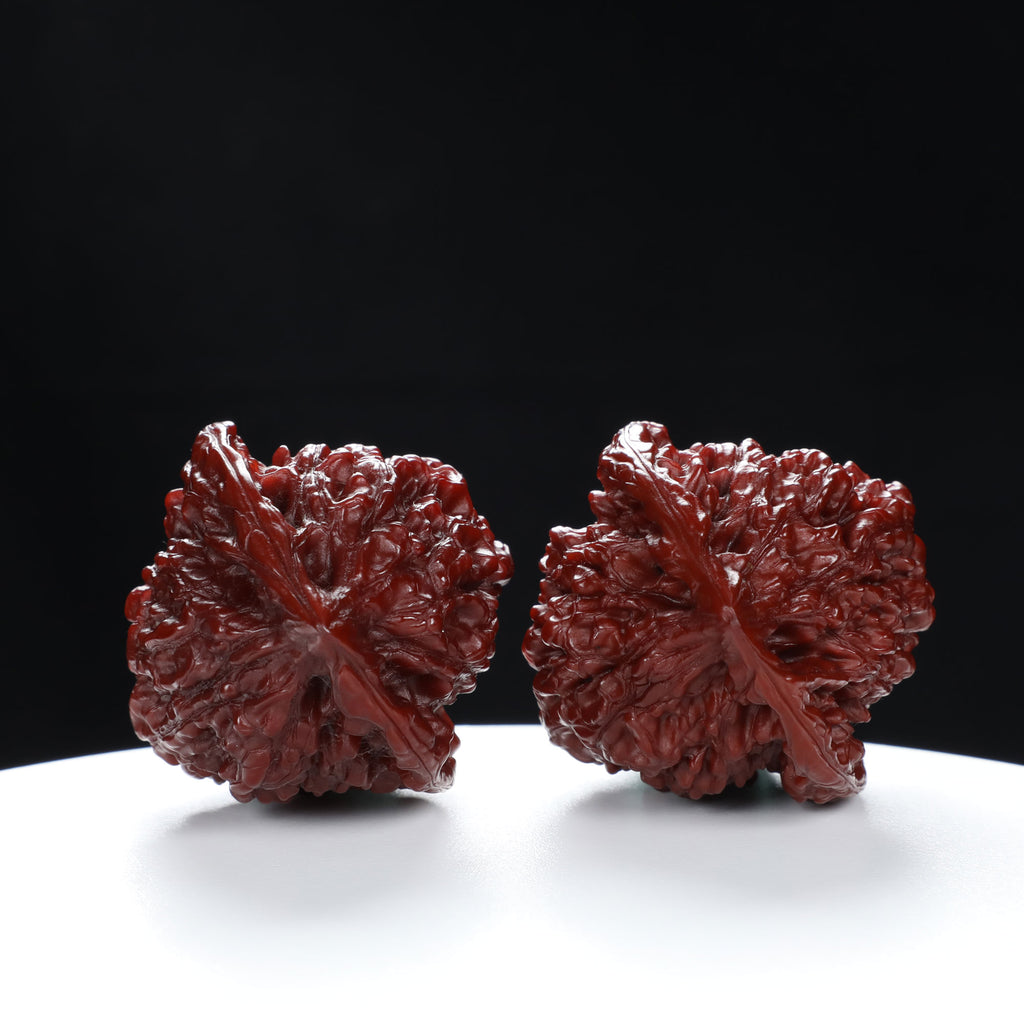 "Qilin Scale Pattern" Imperial Machine-Polished Qilin Guanmao Wenwan Walnuts Pair | Size:43L*43W*48H | UPI:UR-00001