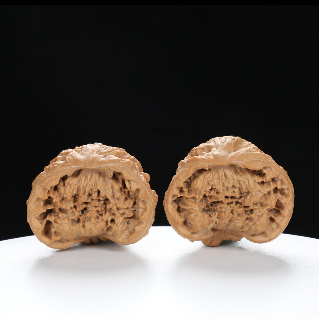 "Snake Head" Collector's Hand-Matched Rare Snake Head Treasure Basin Wenwan Walnuts Pair | Size:42L*29W*35H | UPI:UR-00002