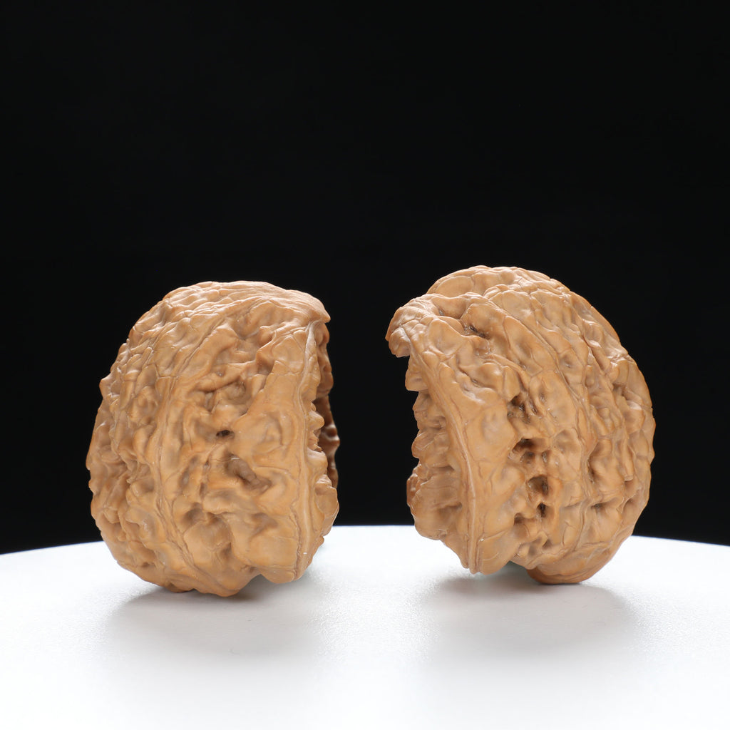 "Snake Head" Collector's Hand-Matched Rare Snake Head Treasure Basin Wenwan Walnuts Pair | Size:42L*29W*35H | UPI:UR-00002