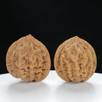 "Large Mandarin Hat" Vintage-style entry level Wenwan Walnuts Pair | Size:38L*38W*40H | UPI:UR-00020