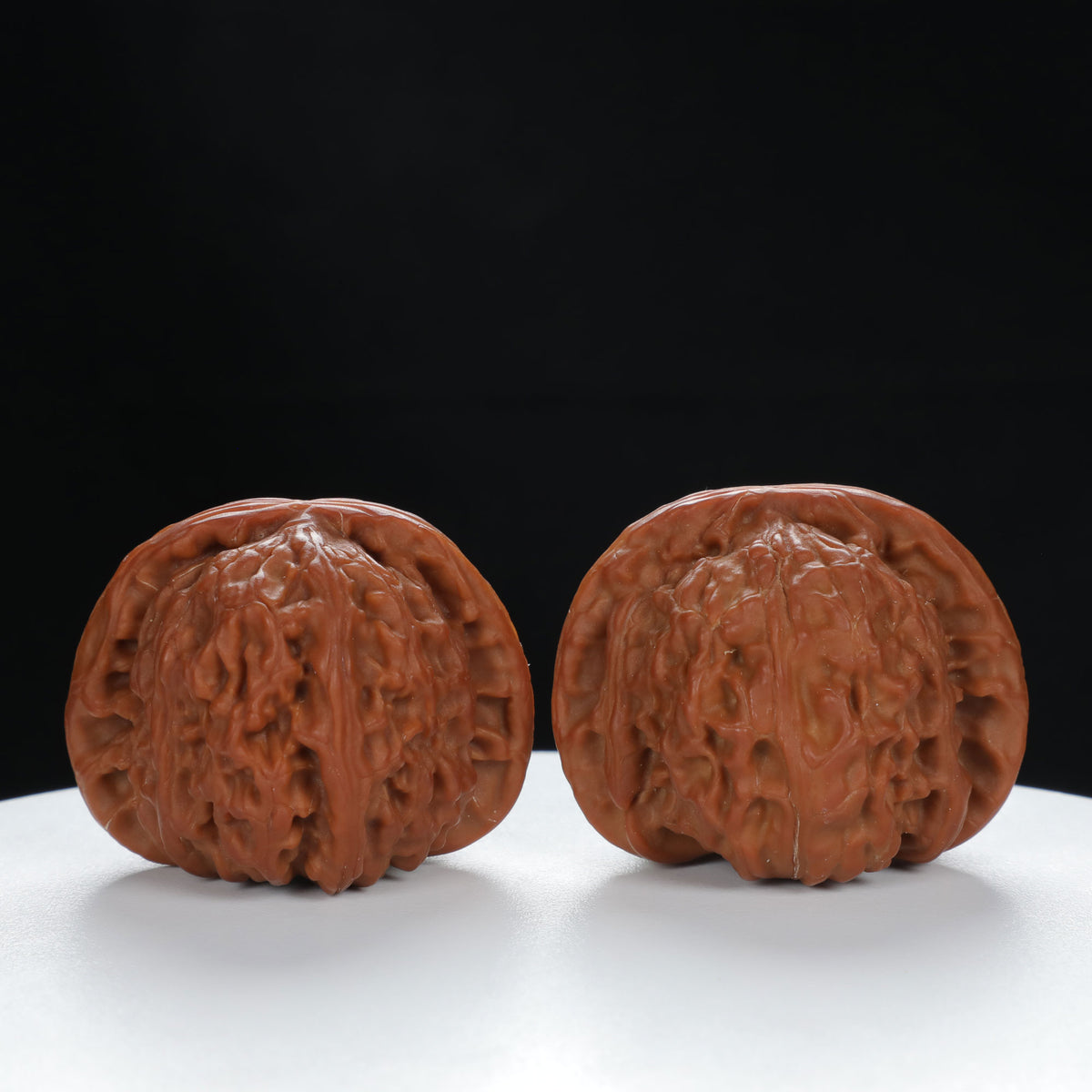 "White Lion's Head" Distinctive entry level Wenwan Walnuts Pair | Size:44L*41W*35H | UPI:UR-00029