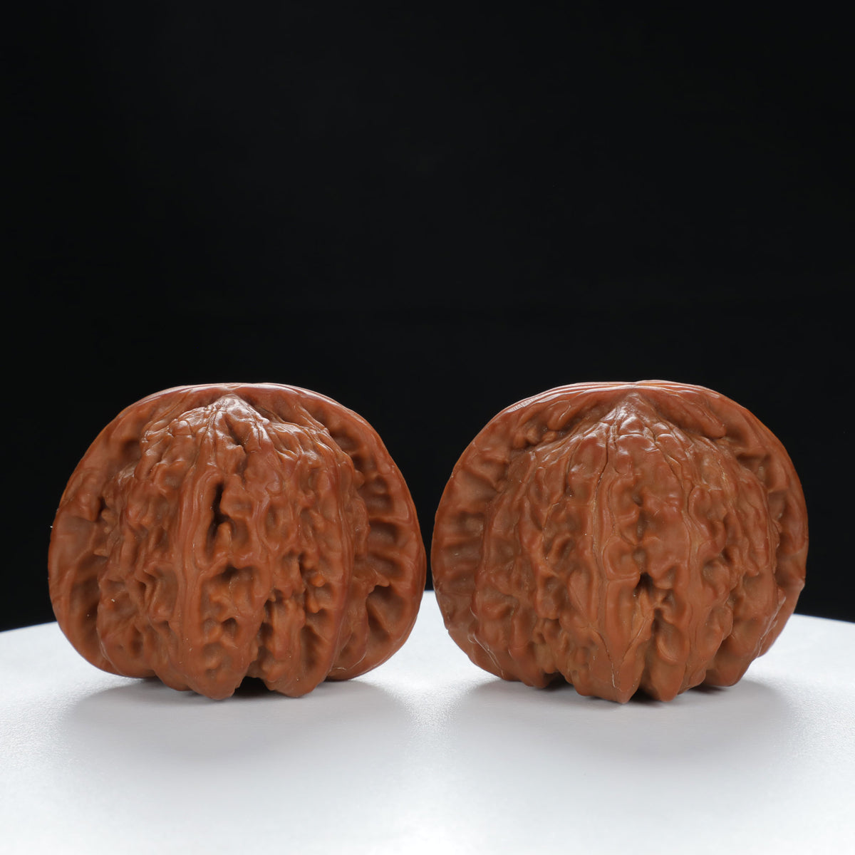 "White Lion's Head" Distinctive entry level Wenwan Walnuts Pair | Size:44L*41W*35H | UPI:UR-00029