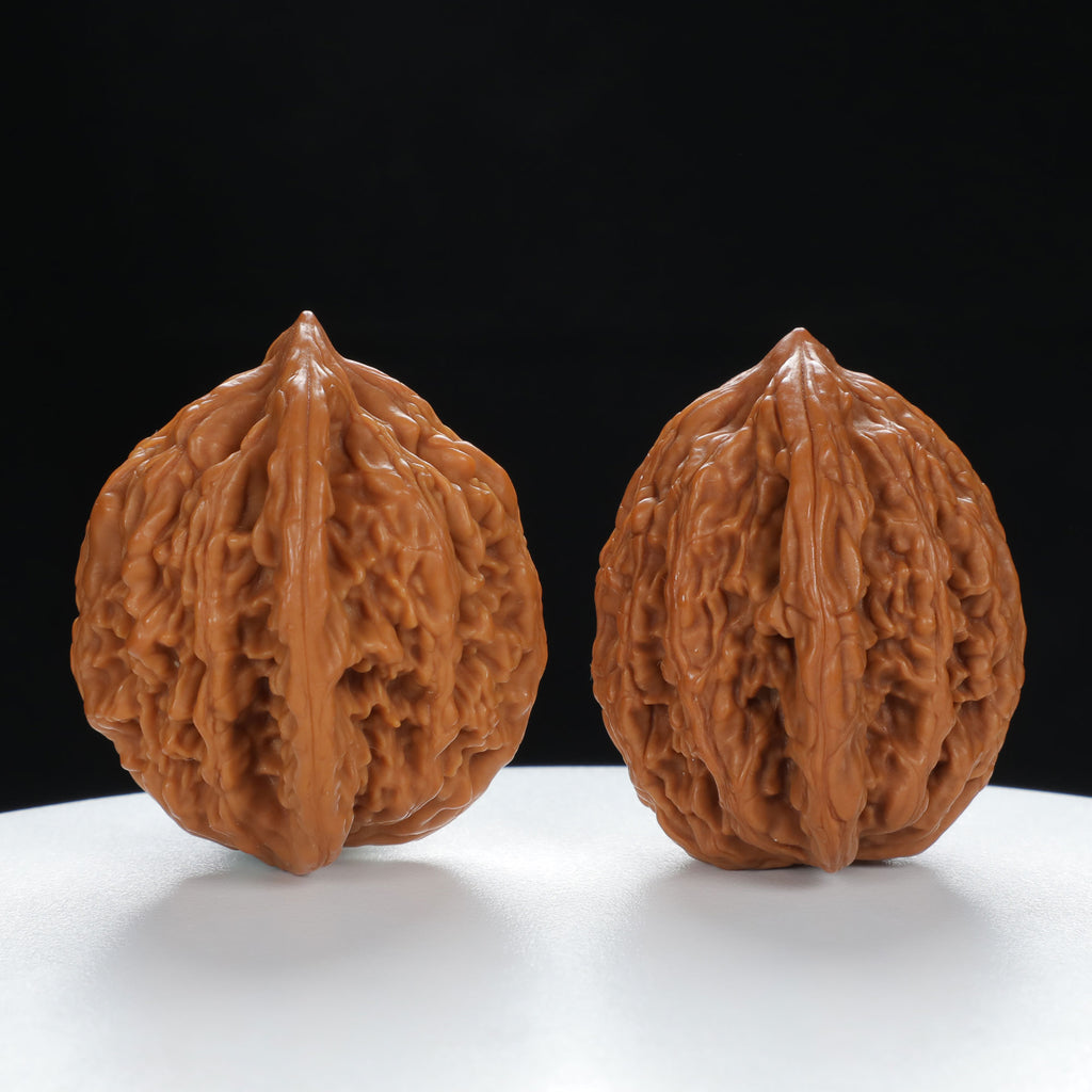 "Wheat Ear Tiger" Curated entry level Wenwan Walnuts Pair | Size:38L*35W*43H | UPI:UR-00035