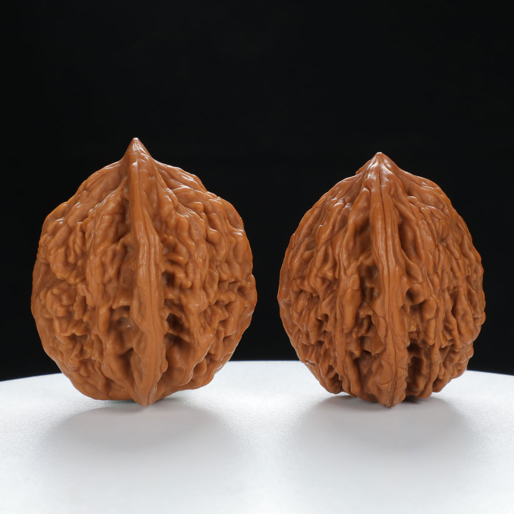 "Wheat Ear Tiger" Curated entry level Wenwan Walnuts Pair | Size:38L*35W*43H | UPI:UR-00035