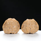 ”Toad Head” Double-Sided Carved Wealth Toad Wenwan Walnuts Pair | Size:41L*42W*32H | UPI:UR-00090
