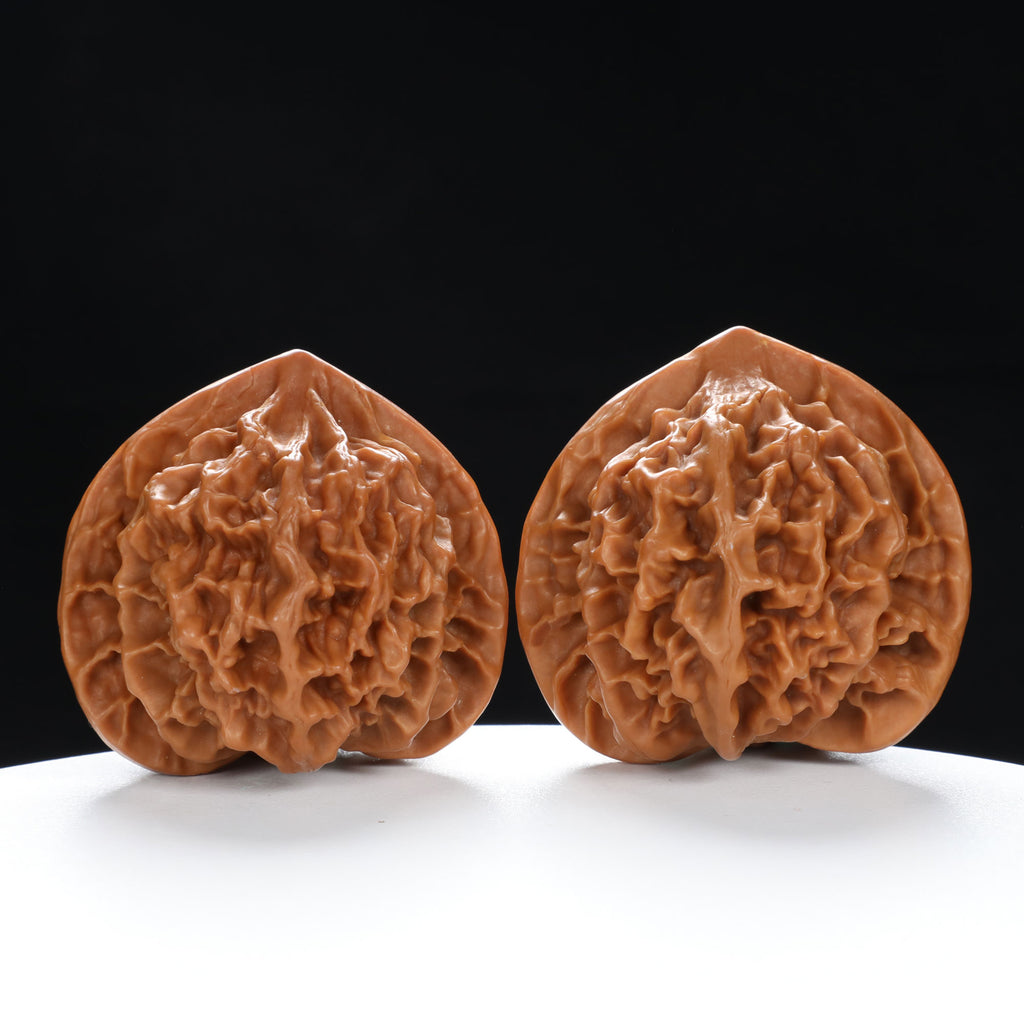 “Qilin Scale Pattern” Imperial Collection Qilin Guanmao Walnuts Pair 48L*47W*44H | UPI:UR-00052
