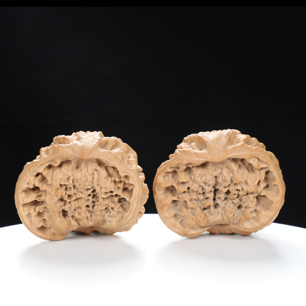 “Snake Head” Collector's Rare Deep Concave Treasure Basin Snake Head Hand-Matched Wenwan Walnuts Pair | Size:47L*30W*40H | UPI:UR-00068