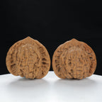 “Large Mandarin Hat” Large Broad-Rimmed Guanmao Official's Cap Wenwan Walnuts Pair | Size:47L*40W*43H | UPI:UR-00074