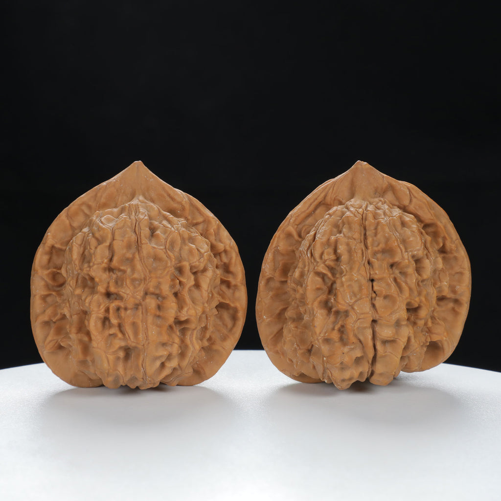 "Large Mandarin Hat" Curated entry level Wenwan Walnuts Pair | Size:44L*40W*45H | UPI:UR-00083