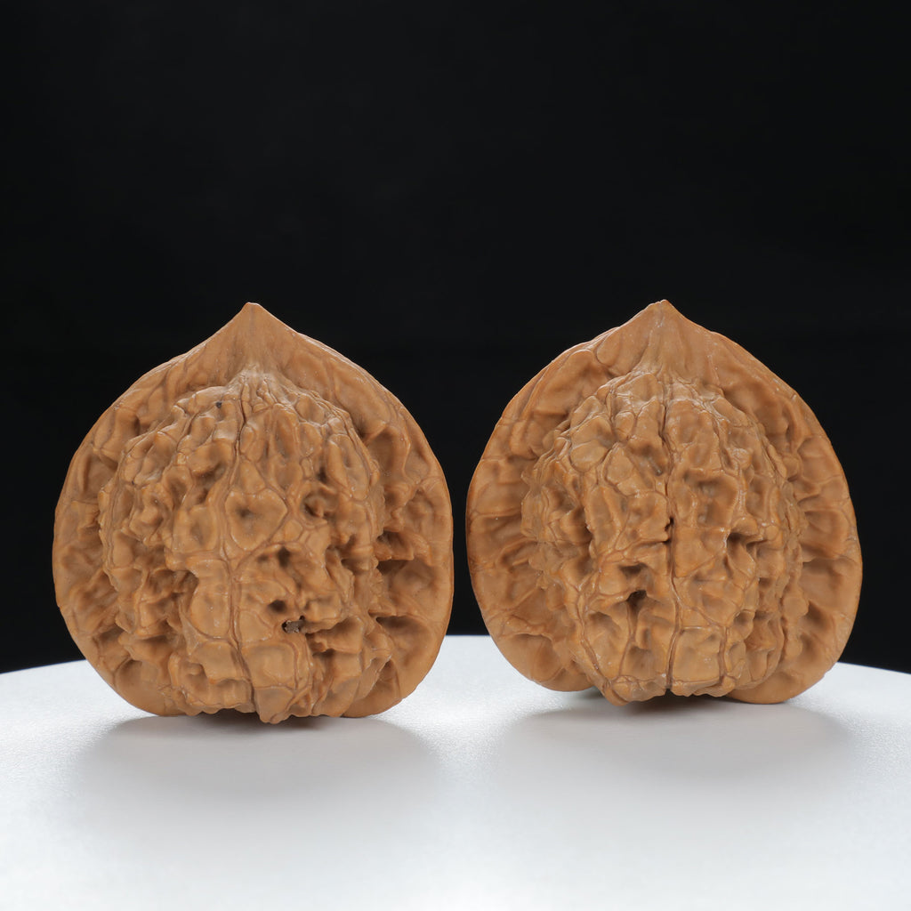 "Large Mandarin Hat" Curated entry level Wenwan Walnuts Pair | Size:44L*40W*45H | UPI:UR-00083