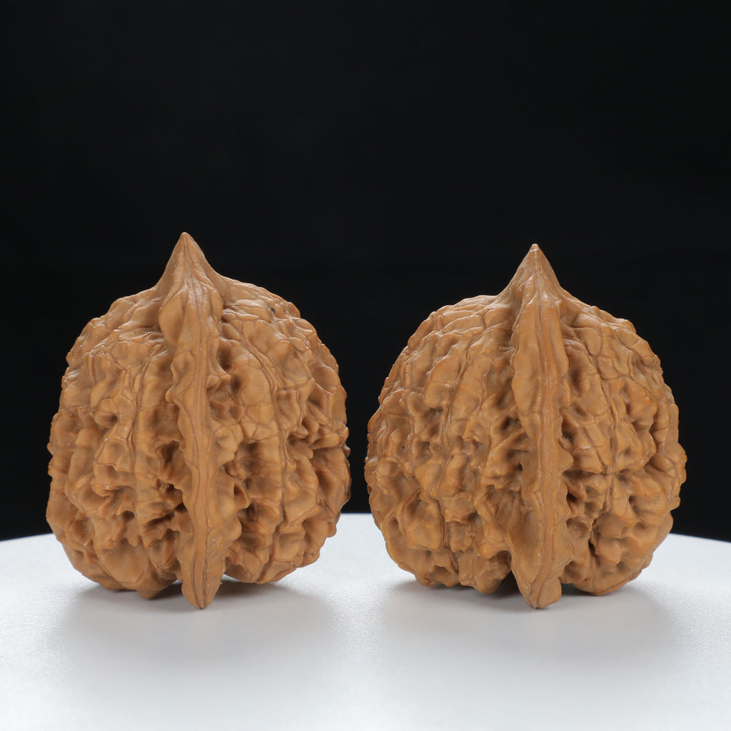 "Large Mandarin Hat" Curated entry level Wenwan Walnuts Pair | Size:44L*40W*45H | UPI:UR-00083