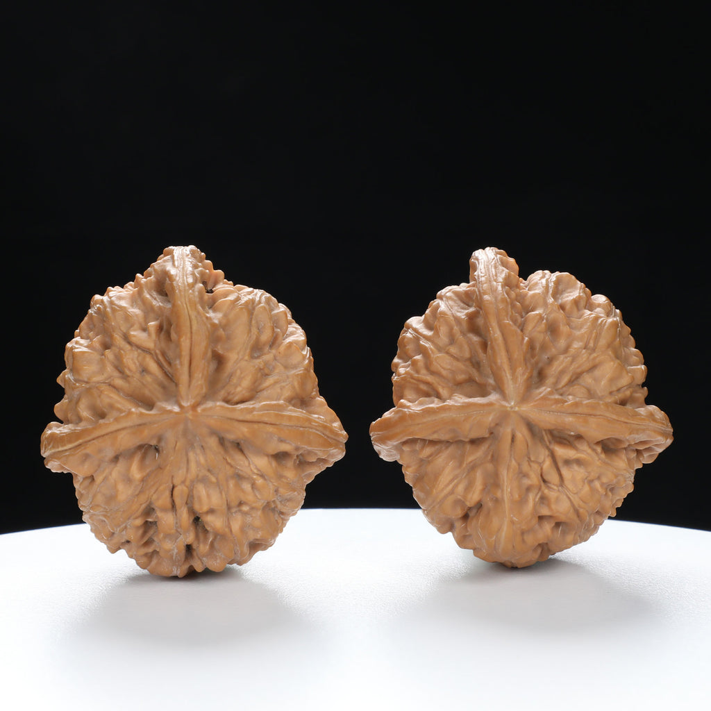 “Three-Ridged” Highly Matched 3-Sided Triple-Ridge Wenwan Walnuts Pair | Size:36L*38W*38H | UPI:UR-00088