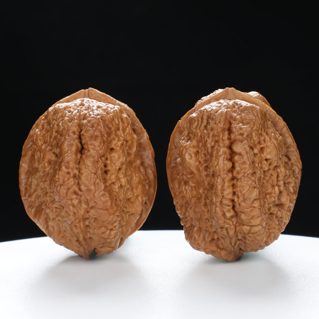 “Toad Head” Yunnan Iron Golden Toad Wenwan Walnuts Pair | Size:31L*40W*40H | UPI:UR-00097