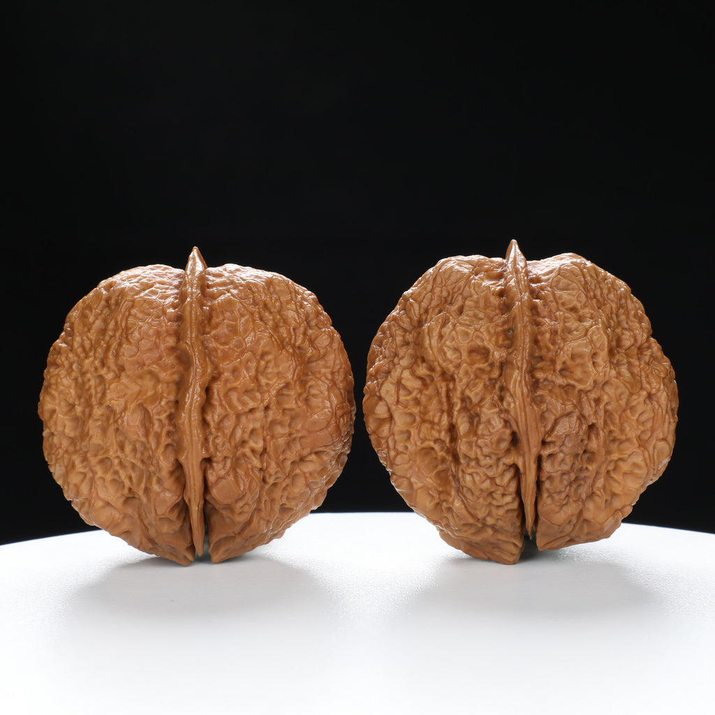 “Toad Head” Yunnan Iron Golden Toad Wenwan Walnuts Pair | Size:31L*40W*40H | UPI:UR-00097