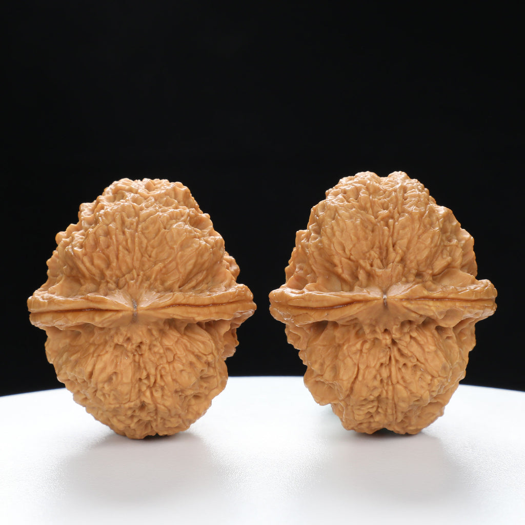 “Toad Head” High-Matched 4-Sided Golden Toad Yunnan Iron Wenwan Walnuts Pair | Size:35L*40W*43H | UPI:UR-00098
