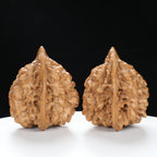 ”Large Mandarin Hat” Hand-Carved Fulushou Official's Cap Wenwan Walnuts Pair | Size:49L*43W*51H | UPI:UR-00091