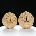 “Ghost Face” Natural Smiley Grimace Indonesian Walnuts Pair | Size:44L*45W*48H | UPI:UR-00099