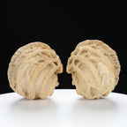 “Ghost Face” Natural Smiley Grimace Indonesian Walnuts Pair | Size:44L*45W*48H | UPI:UR-00099