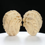 “Ghost Face” Natural Large-Nose Grimace Indonesian Walnuts Pair (Honker Duo) | Size:45L*47W*60H | UPI:UR-00100