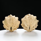 “Ghost Face” Baby Groot Inspired Natural Indonesian Grimace Walnuts Pair | Size:47L*45W*51H | UPI:UR-00102