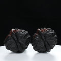 “Toad Head” Earth-Cured Dark Patina Yunnan Iron Toad Wenwan Walnuts Pair | Size:35L*37W*30H | UPI:UR-00106