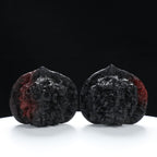 “Large Mandarin Hat” Magic Eye Inlay Official's Cap Wenwan Walnuts Pair | Size:43L*40W*38H | UPI:UR-00107
