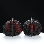 “Large Mandarin Hat” Magic Eye Inlay Official's Cap Wenwan Walnuts Pair | Size:43L*40W*38H | UPI:UR-00107