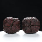 “Four-Ridged” Collector's Rare Square Four-Ridge Dimun Yuntie Toad Head Wenwan Walnuts Pair | Size:34L*31W*30H | UPI:UR-00108