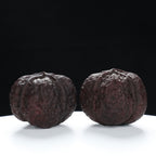 “Four-Ridged” Collector's Rare Square Four-Ridge Dimun Yuntie Toad Head Wenwan Walnuts Pair | Size:34L*31W*30H | UPI:UR-00108