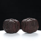 “Four-Ridged” Collector's Rare Square Four-Ridge Dimun Yuntie Toad Head Wenwan Walnuts Pair | Size:34L*31W*30H | UPI:UR-00108