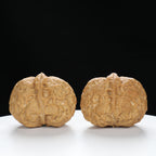 “Fortune Ingot” Big Yuanbao Gold Ingot Shape Yunnan Cloud Iron Wenwan Walnuts Pair | Size:33L*44W*35H | UPI:UR-00109