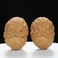 “Fortune Ingot” Big Yuanbao Gold Ingot Shape Yunnan Cloud Iron Wenwan Walnuts Pair | Size:33L*44W*35H | UPI:UR-00109