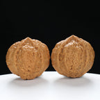 “Three-Ridged” Collector's Highly Matched Y-Form Toad Head Triple-Ridge Wenwan Walnuts Pair | Size:38L*39W*38H | UPI:UR-00111