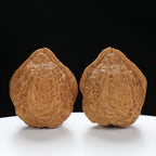 “Toad Head” Peach-Form Golden Toad Hamato Wenwan Walnuts Pair | Size:35L*39W*41H | UPI:UR-00112