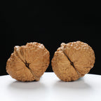 “Toad Head” Peach-Form Golden Toad Hamato Wenwan Walnuts Pair | Size:35L*39W*41H | UPI:UR-00112