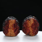 “Toad Head” Highly Matched 3-Tone Coral Grain Toad Wenwan Walnuts Pair | Size:30L*38W*33H | UPI:UR-00117