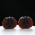 “Toad Head” Highly Matched 3-Tone Coral Grain Toad Wenwan Walnuts Pair | Size:30L*38W*33H | UPI:UR-00117