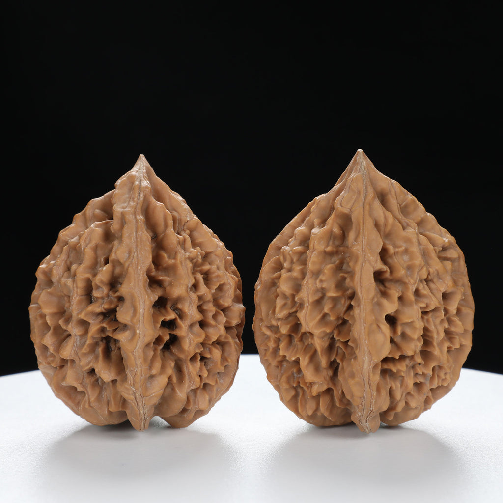 “Fortune Mouse / Bodhi Seed”  Fortune Rat (Nine-Story Pagoda Origin) Tall-Stature Wenwan Walnuts Pair | Size:41L*42W*53H | UPI:UR-00121
