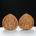 "Large Mandarin Hat" Traditional entry level Wenwan Walnuts Pair | Size:43L*39W*45H | UPI:UR-00124