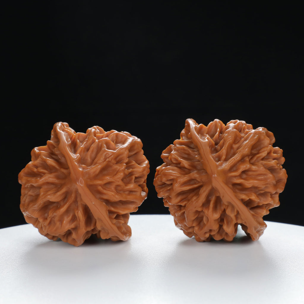 “Qilin Scale Pattern” Qilin Official's Cap Wenwan Walnuts Pair | Size:45L*44W*47H | UPI:UR-00131