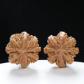 “Wild Qinling Thick-Ridge” nature.Eight-Ridge Lantern Qinling Qiuzi (Autumn Walnut) Wenwan Pair | Size:39L*38W*39H | UPI:UR-00139