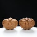 “Fortune Ingot” Flat Ingot Toad-Belly Yunnan Iron Wenwan Walnuts Pair | Size:32L*40W*38H | UPI:UR-00143