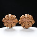 “Wild Qinling Thick-Ridge” nature.Eight-Ridge Lantern Qinling Qiuzi (Autumn Walnut) Wenwan Pair | Size:42L*38W*38H | UPI:UR-00138