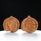“Three-Ridged” Collector's Grade Extremely Rare Half-Wall Triple-Ridge Matched Walnuts Pair | Size:40L*32W*38H | UPI:UR-00142