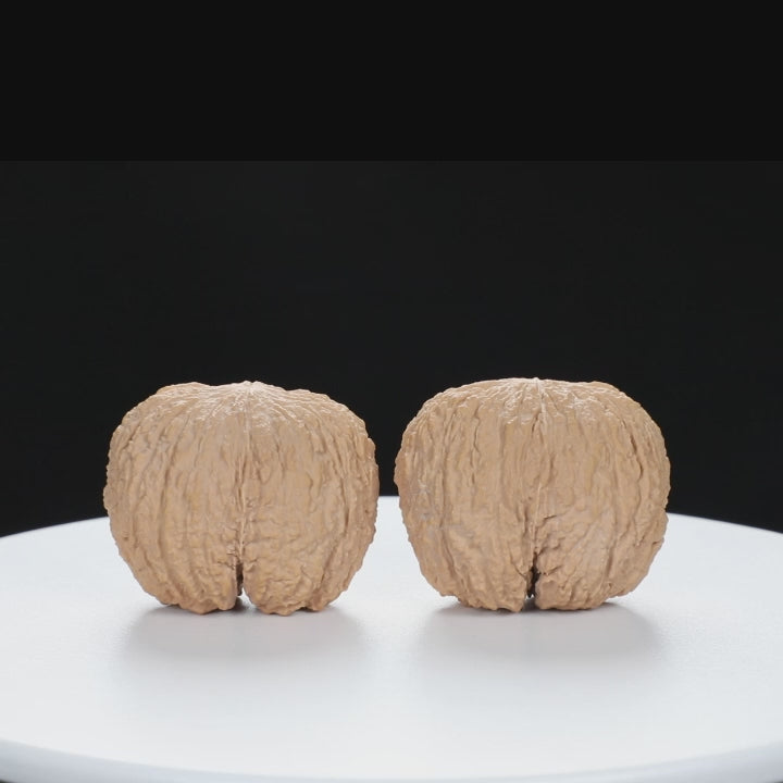 “Golden Monkey Head” Golden Thread Monkey Head Wenwan Walnuts Pair | Size:40L*30W*33H | UPI:UR-00095