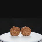 “Three-Ridged” Collector's Grade Extremely Rare Half-Wall Triple-Ridge Matched Walnuts Pair | Size:40L*32W*38H | UPI:UR-00142