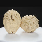 “Ghost Face” Natural Large-Nose Grimace Indonesian Walnuts Pair (Honker Duo) | Size:45L*47W*60H | UPI:UR-00100