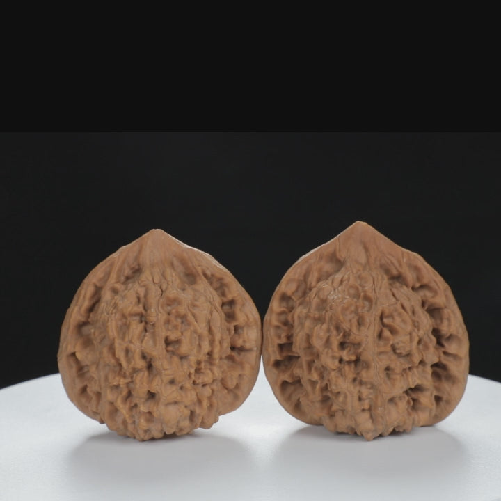 "Large Mandarin Hat" Elegant entry level Wenwan Walnuts Pair | Size:50L*46W*50H | UPI:UR-00058