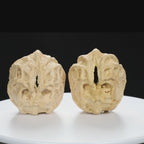 “Ghost Face” Baby Groot Inspired Natural Indonesian Grimace Walnuts Pair | Size:47L*45W*51H | UPI:UR-00102